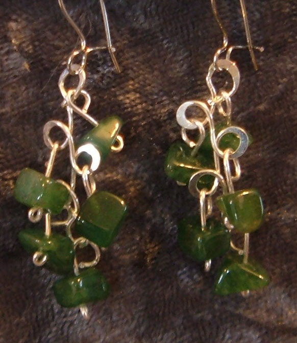 Moss Agate earring